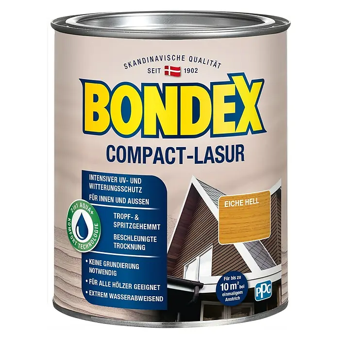 Bondex Holzlasur Compact - Eiche, 750 ml - Vorderansicht