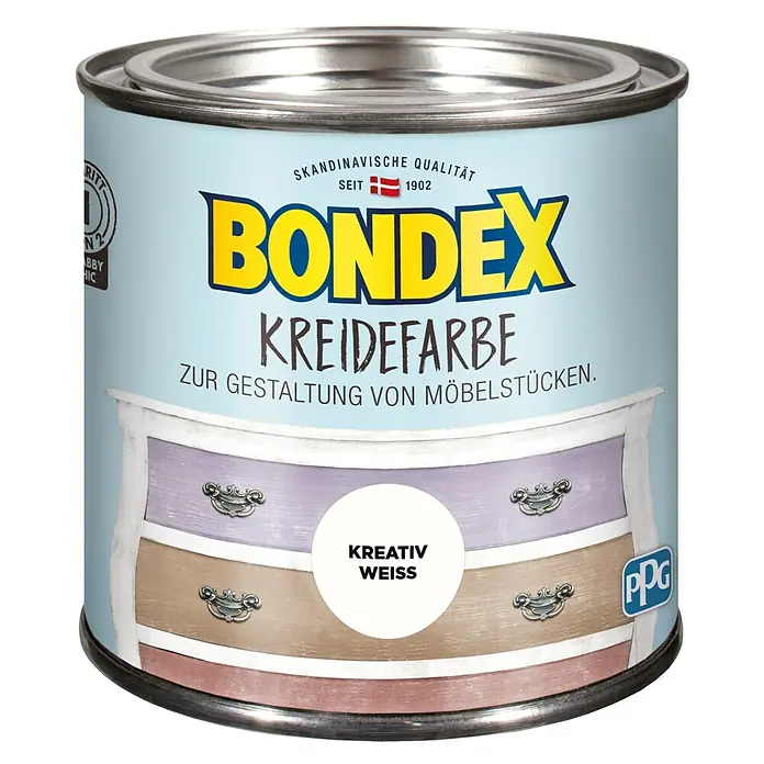 Bondex Kreidefarbe - Kreativ Weiß, 500 ml - Vorderansicht