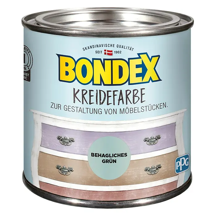 Bondex Kreidefarbe - Behagliches Grün, 500 ml - Vorderansicht