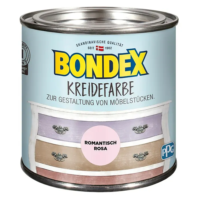 Bondex Kreidefarbe - Romantisch Rosa, 500 ml - Vorderansicht