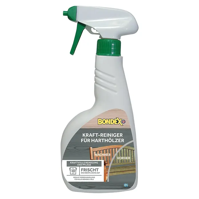 Bondex Kraftreiniger Hartholz - 500 ml, Formflasche mit kindergesichertem Verschluss - Vorderansicht