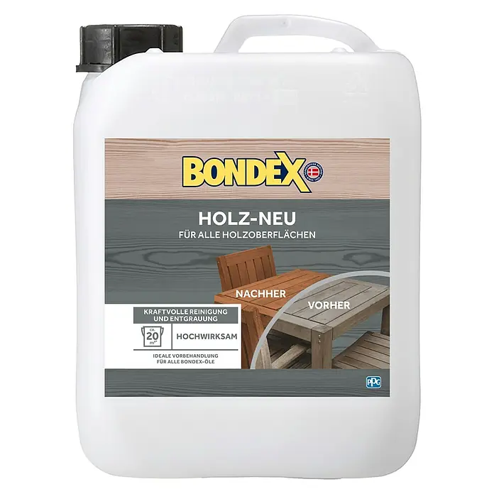 Bondex Holz Neu Reiniger und Entgrauer - 2,5 l, Farblos - Vorderansicht