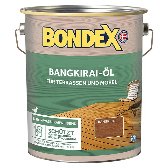 Bondex Bangkirai-Öl - 4 l, Matt, Lösemittelbasiert, Alkydharz, Aromatenfreies Testbenzin - Vorderansicht