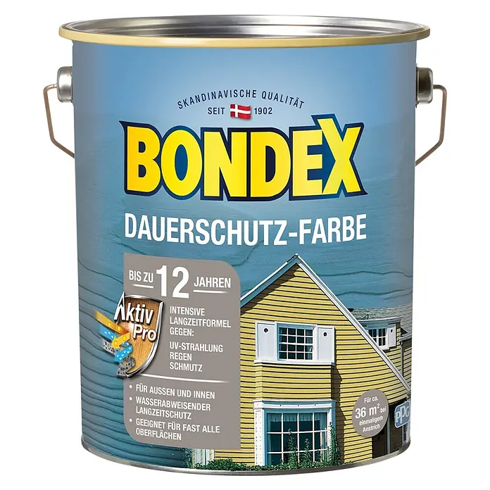 Bondex Dauerschutzfarbe - Weiß, 4 l - Vorderansicht
