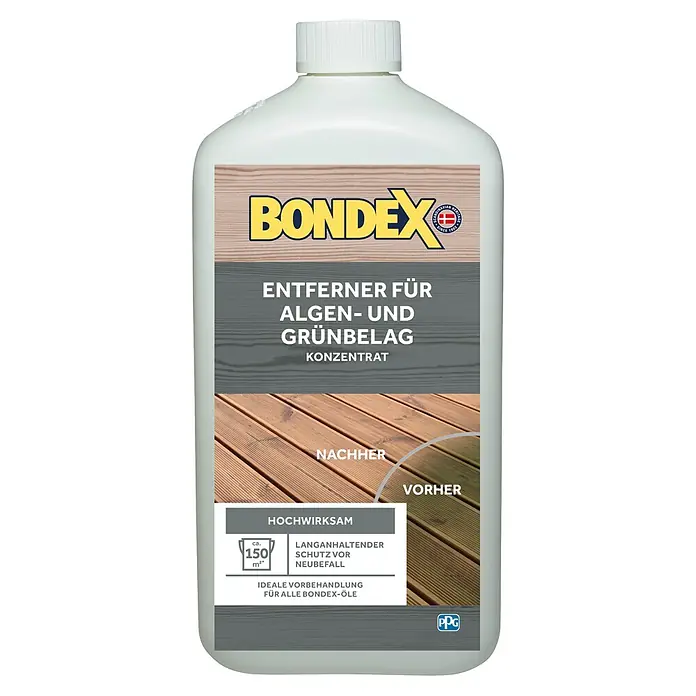 Bondex Algen- & Grünbelagsentferner - 1 l, Farblos - Vorderansicht