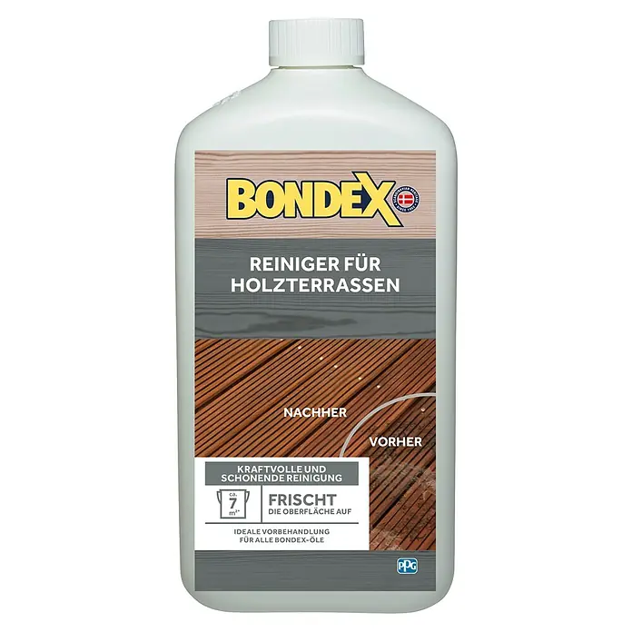 Bondex Holzterrassen-Reiniger - 1 l, Flasche - Vorderansicht