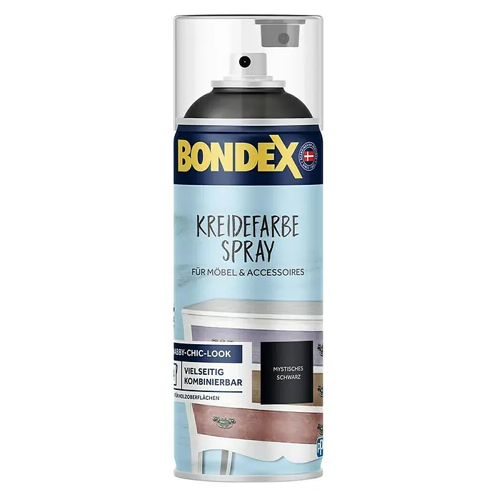 Bondex Kreidespray für Möbel & Accessoires - Mystisches Schwarz, 400 ml, Stumpfmatt - Vorderansicht