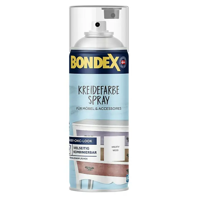Bondex Kreidespray für Möbel & Accessoires - Kreativ Weiß, 400 ml, Stumpfmatt - Vorderansicht