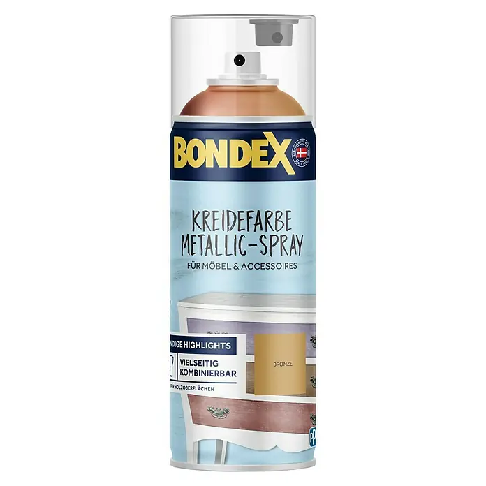 Bondex Kreidespray Metallic - Bronze, 400 ml, Seidenmatt - Vorderansicht