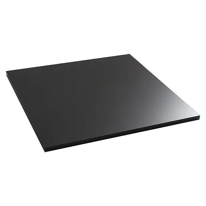 Tischplatte - Anthrazit, 80 cm x 80 cm x 25 mm - Diagonale Ansicht