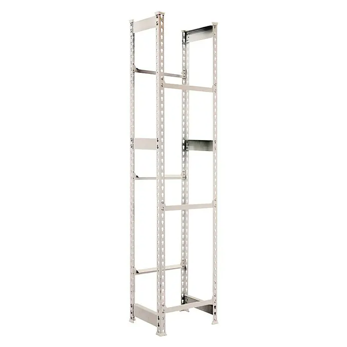 Simonrack Simonbottle Metall-Getränkekistenregal Bottleclick - L x B x H: 30 x 40 x 180 cm, Traglast: 100 kg/Boden, Anzahl Böden: 3 Stk., Weiß - Diagonale Ansicht