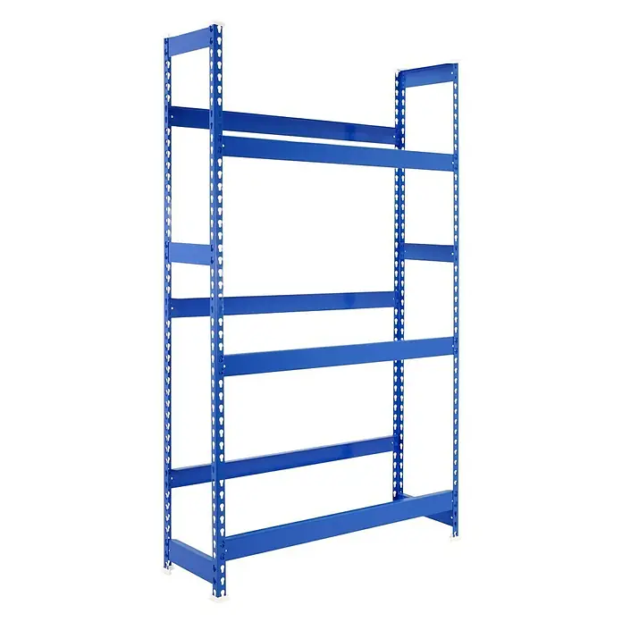 Simonrack Simonbottle Metall-Getränkekistenregal Bottleclick - L x B x H: 30 x 100 x 180 cm, Traglast: 100 kg/Boden, Anzahl Böden: 3 Stk., Weiß - Diagonale Ansicht