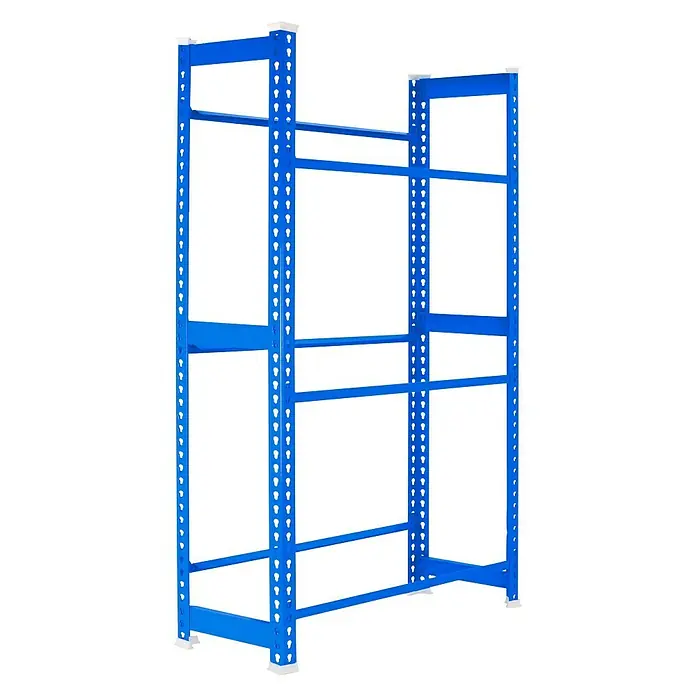 Simonrack Simonbottle Metall-Getränkekistenregal Bottleclick - L x B x H: 30 x 80 x 180 cm, Traglast: 100 kg/Boden, Anzahl Böden: 3 Stk., Weiß - Diagonale Ansicht