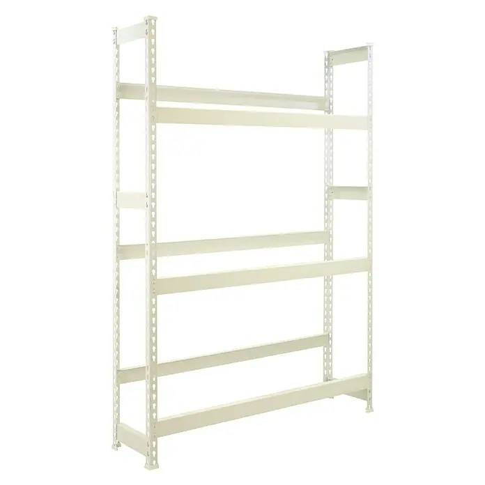 Simonrack Simonbottle Metall-Getränkekistenregal Bottleclick - L x B x H: 30 x 100 x 180 cm, Traglast: 100 kg/Boden, Anzahl Böden: 3 Stk., Weiß - Diagonale Ansicht