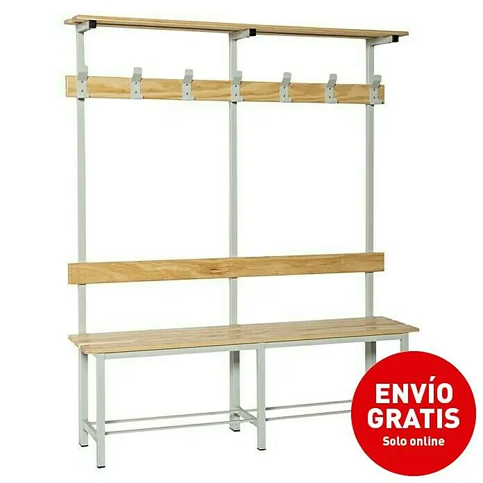 Simonrack Simonlocker Banco de vestuario Single - L x An x Al: 100 x 35 x 180 cm - Vista angular