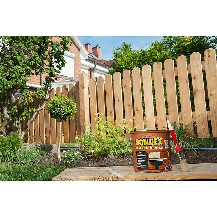 Bondex Holzlasur für Außen - Teak, Seidenmatt, 5 l, Lösemittelbasiert, Alkydharz - Stimmungsaufnahme