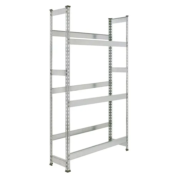 Simonrack Simonbottle Estantería para cajas de bebidas - L x An x Al: 30 x 100 x 180 cm, Capacidad de carga: 100 kg/balda, Número de baldas: 3 ud., Galvanizado - Vista angular