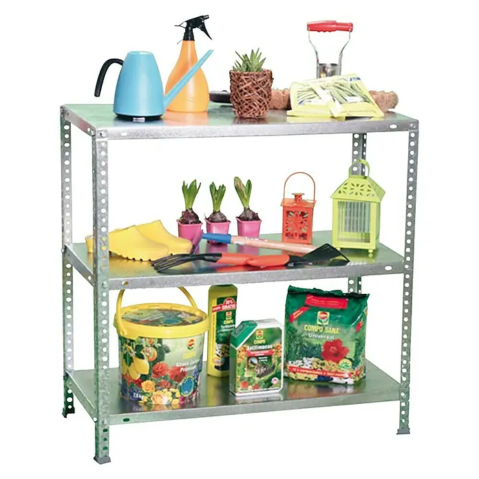Simonrack Simonclassic Estantería metálica Advantage - L x An x Al: 50 x 90 x 100 cm, Capacidad de carga: 75 kg/balda, Número de baldas: 3 ud., Atornillado, Galvanizado - Vista angular