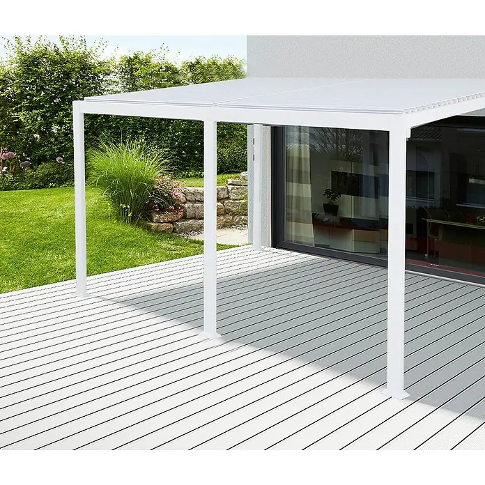 Sunfun Anstellpavillon Palma - L x B x H: 300 x 400 x 255 cm, Weiß - Stimmungsaufnahme