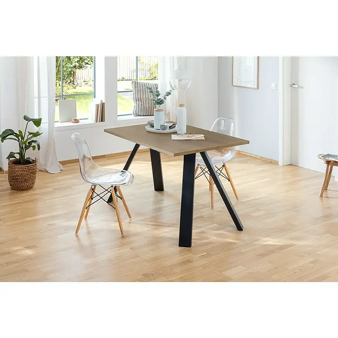 Tischplatte - Robinson Eiche, 120 cm x 80 cm x 25 mm - Stimmungsaufnahme