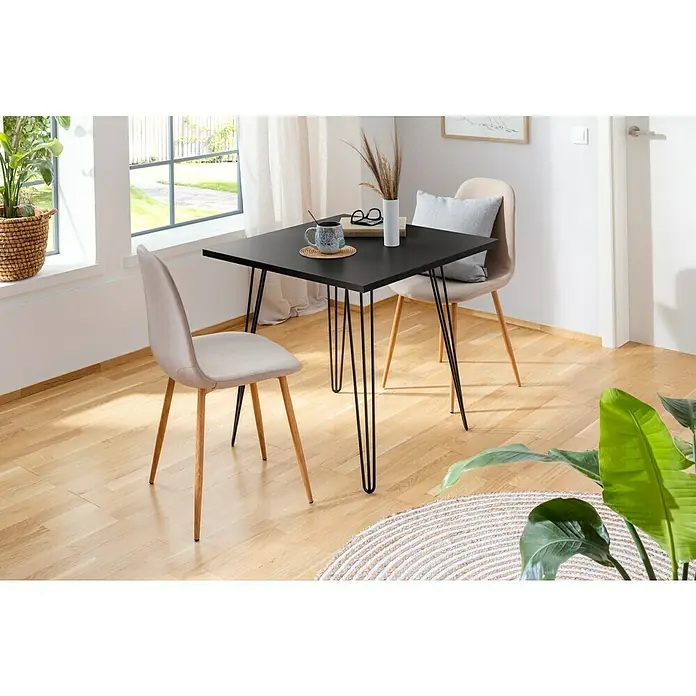 Tischplatte - Anthrazit, 80 cm x 80 cm x 25 mm - Stimmungsaufnahme