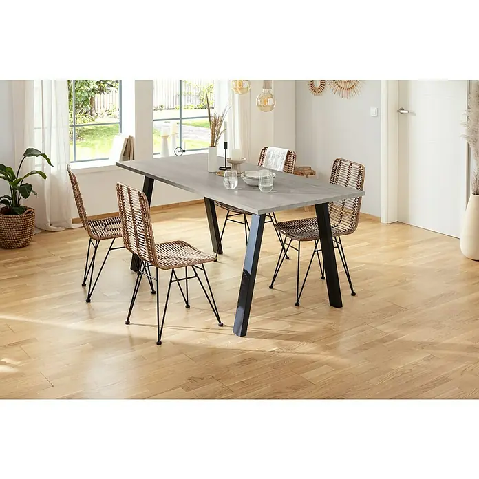Tischplatte - Romantik Eiche, 180 cm x 80 cm x 25 mm - Stimmungsaufnahme