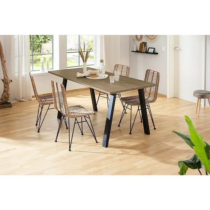 Tischplatte - Robinson Eiche, 180 cm x 80 cm x 25 mm - Stimmungsaufnahme