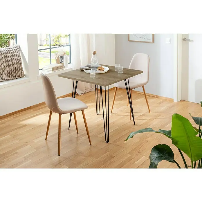 Tischplatte - Robinson Eiche, 80 cm x 80 cm x 25 mm - Stimmungsaufnahme