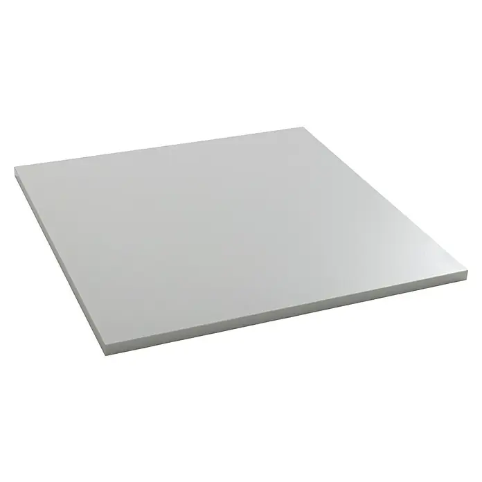 Tischplatte - Weiß, 80 cm x 80 cm x 25 mm - Diagonale Ansicht