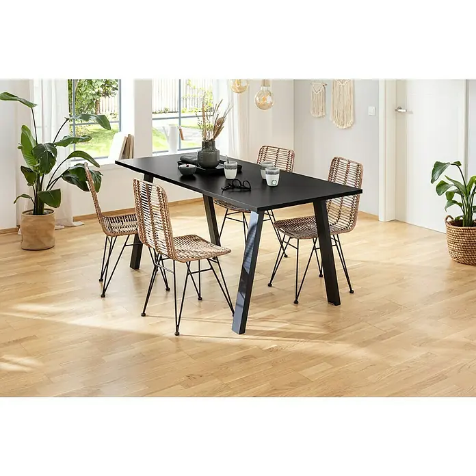 Tischplatte - Anthrazit, 180 cm x 80 cm x 25 mm - Stimmungsaufnahme