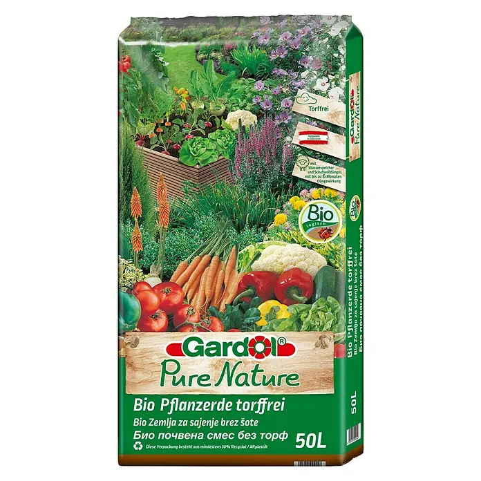 Gardol Pure Nature Bio-Pflanzerde - 50 l, Torffrei - Vorderansicht