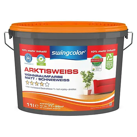 swingcolor  Wandfarbe Arktisweiß