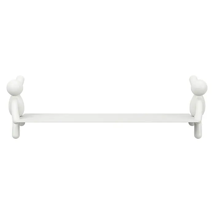 Kleiderhaken Buddy - 7,5 x 16,8 cm, Weiß, Traglast: 2,2 kg/Haken - Vorderansicht