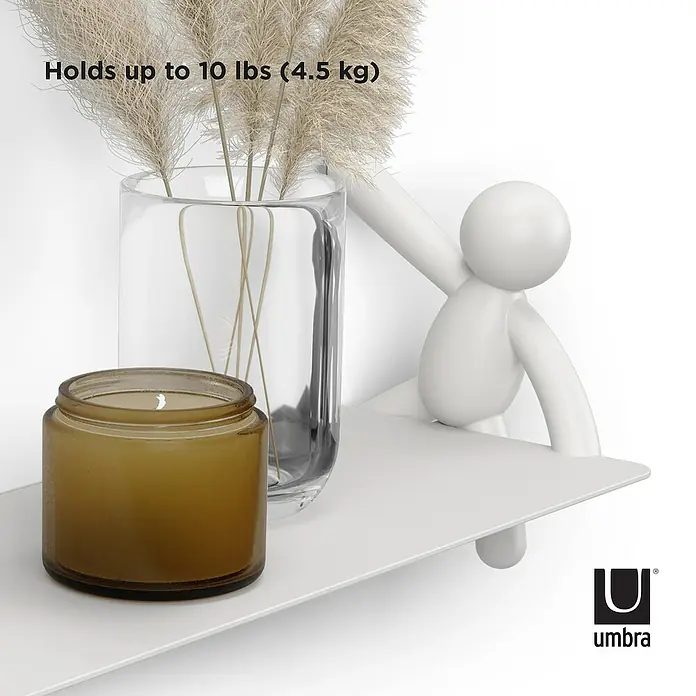 Kleiderhaken Buddy - 7,5 x 16,8 cm, Weiß, Traglast: 2,2 kg/Haken - Detailaufnahme