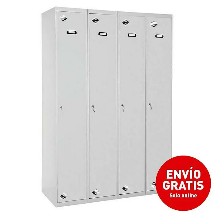 Simonrack Simonlocker Taquilla Prof. Single - L x An x Al: 50 x 120 x 180 cm, Número de puertas: 4 ud. - Vista angular