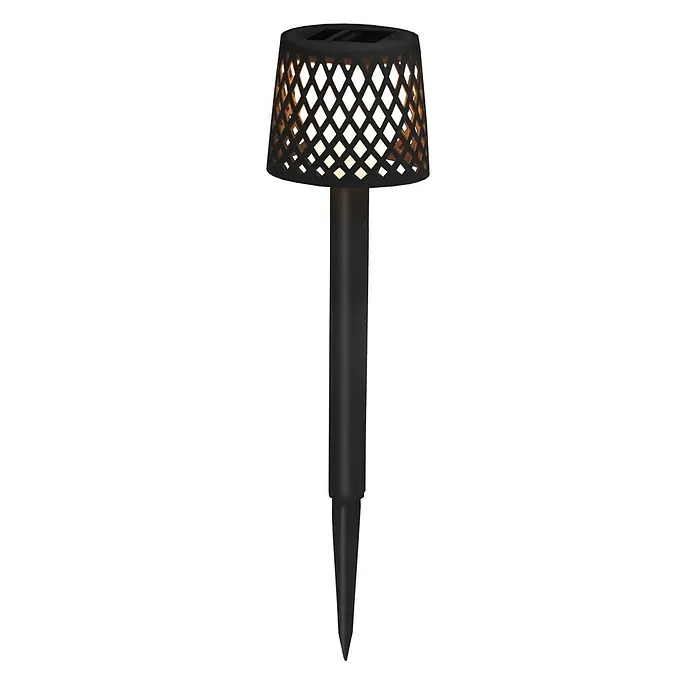 New Garden Lámpara solar Gretita - 0,5 W, Ø x Al: 9 x 39 cm, Negro - Vista frontal