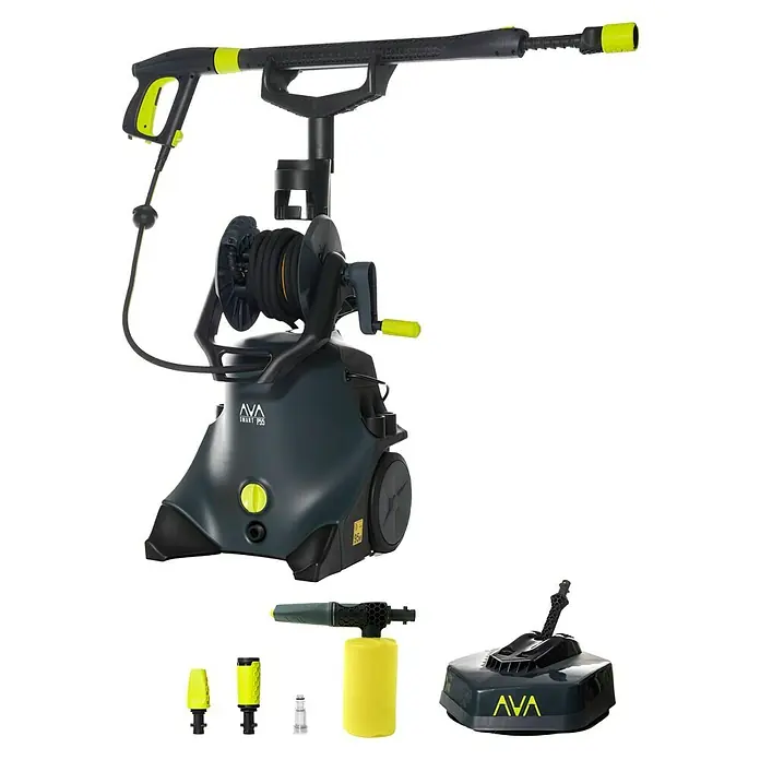 Ava Smart Hochdruckreiniger P55 - 2.000 W, Max. Druck: 140 bar, Fördermenge: 450 l/h, 8 -tlg. - Diagonale Ansicht