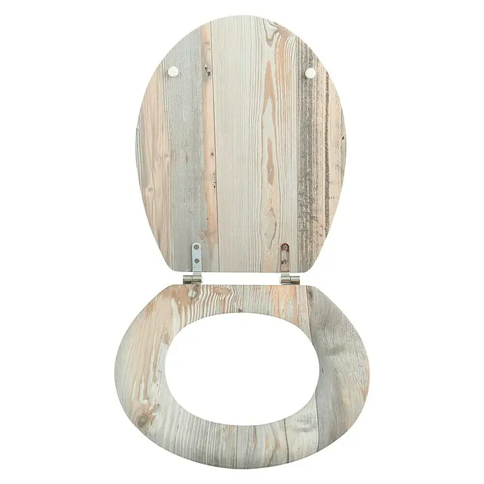 MSV Tapa de WC Ombo - MDF, Beige - Vista frontal