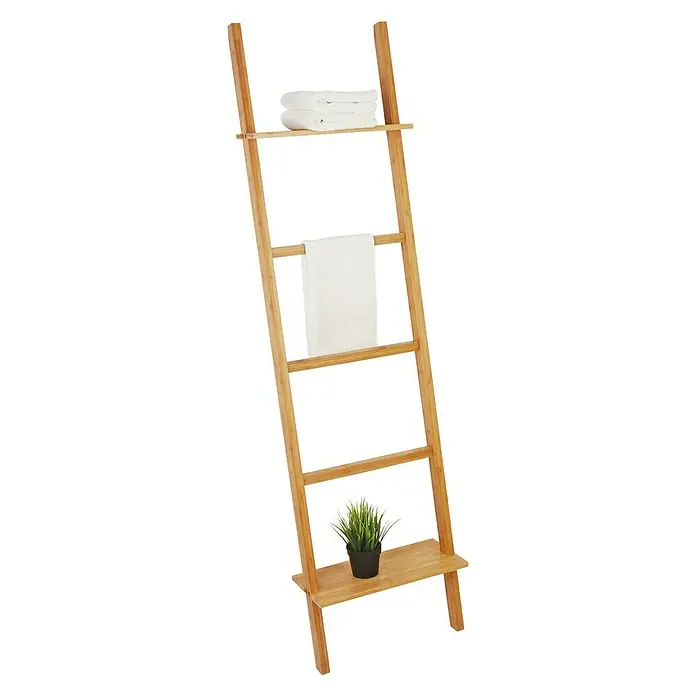 MSV Toallero para baño bambú - Ancho: 45 cm, Bambú - Vista angular