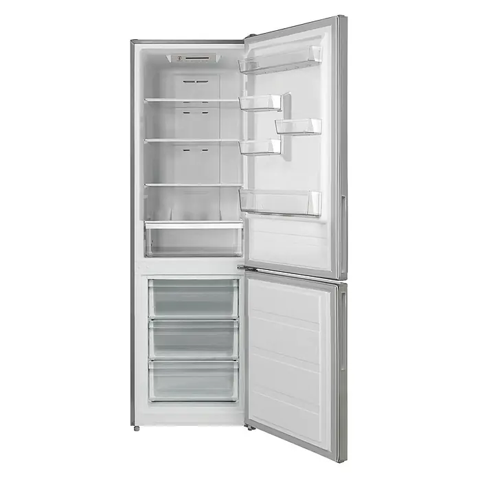 Edesa Nevera combi EFC-1821 NF - Contenido útil total: 310 l, 63 x 59,5 x 188 cm, Acero inoxidable - Vista frontal
