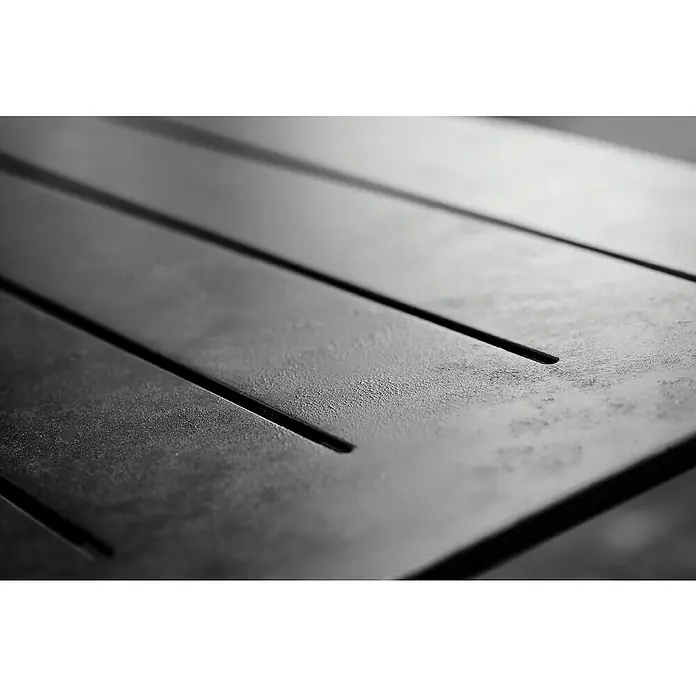 Keter Mesa de jardín Metalea - L x An: 146 x 87 cm, Marrón - Primer plano