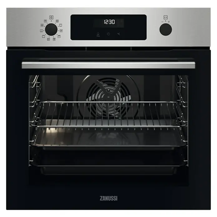 Zanussi Horno empotrado ZOPKX6X2 - Número de tipos de calentamiento: 9 ud., Volumen horno: 72 l - Vista frontal