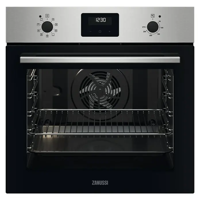 Zanussi Horno empotrado ZOHEX3X1 - Número de tipos de calentamiento: 8 ud., Volumen horno: 72 l - Vista frontal