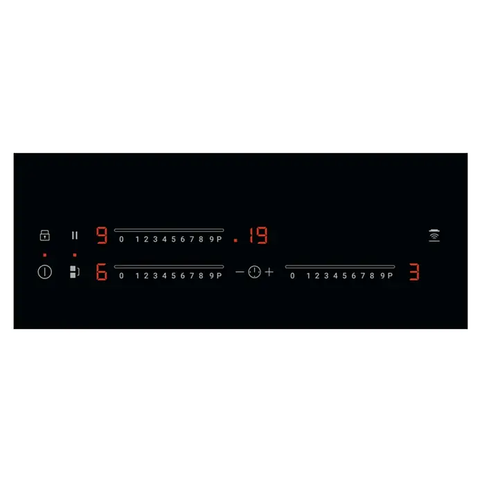 Zanussi Placa de inducción ZIFN633K - Zonas de cocción: 3 ud., Inducción, Seguridad infantil, Vitrocerámica - Vista superior