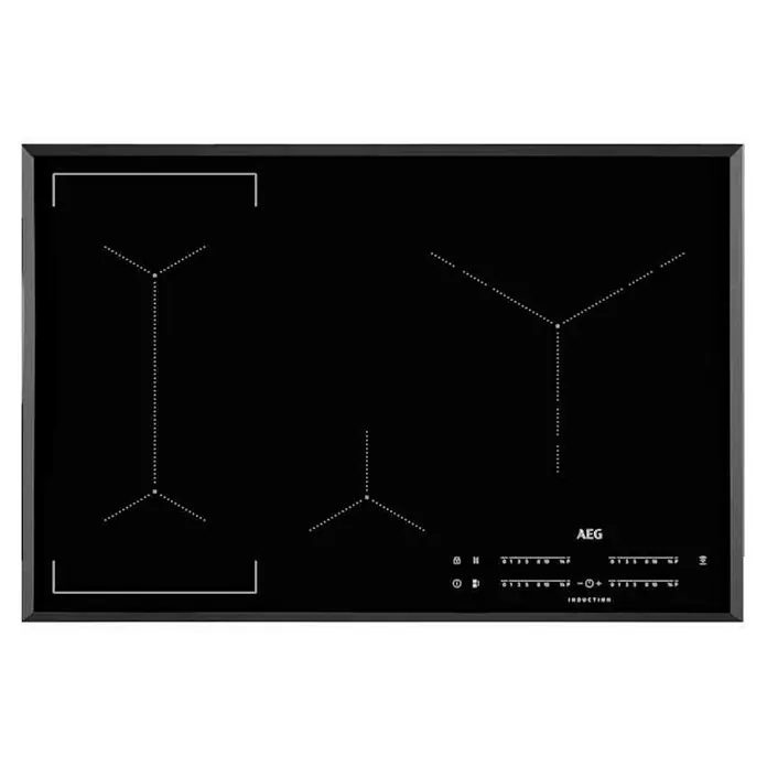 AEG Placa de inducción IKE84445FB - Zonas de cocción: 4 ud., Inducción, Indicador de calor residual, Vitrocerámica - Vista superior