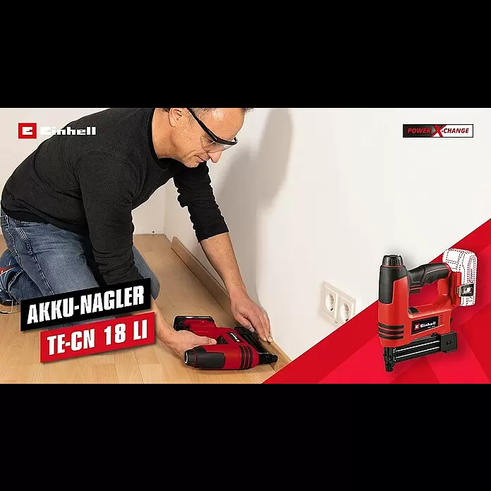 Einhell Power X-Change Akku-Nagler TE-CN 18 Li - Solo - 18 V, Ohne Akku, Länge Nagel: 15 mm - 32 mm, Breite Klammer: 5,7 mm, Stärke Nagel: 1 mm