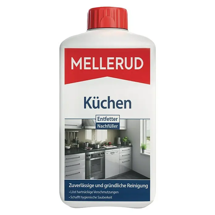 Mellerud Küchen-Entfetter - 1 l, Flasche mit kindergesichertem Verschluss - Vorderansicht