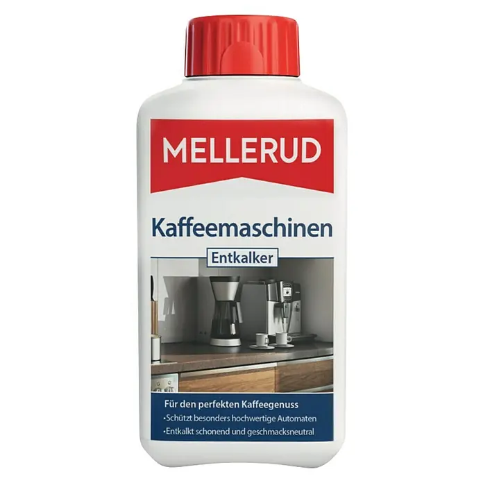 Mellerud Kaffeemaschinen-Entkalker - 500 ml, Flasche mit kindergesichertem Verschluss - Vorderansicht
