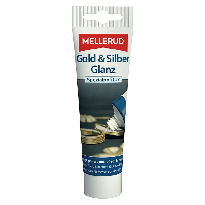 Mellerud Politur- & Reinigungspaste Gold & Silber Glanz - 75 ml, Tube - Vorderansicht