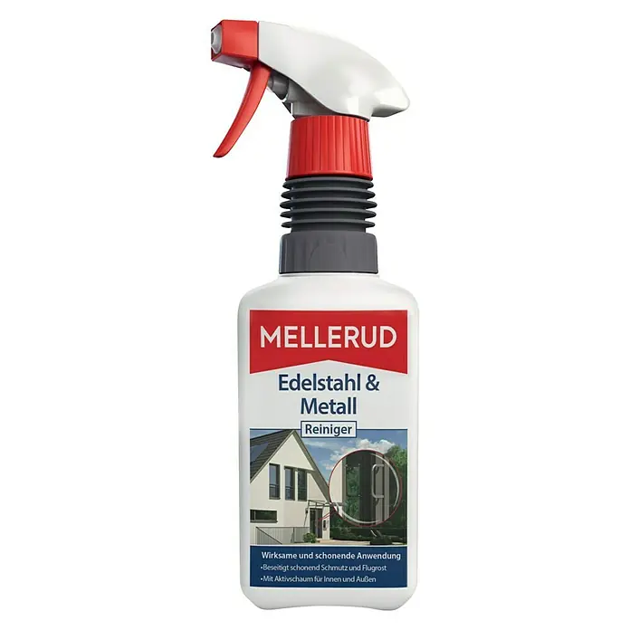 Mellerud Reinigungsmittel Edelstahl & Metall Reiniger - 500 ml - Vorderansicht